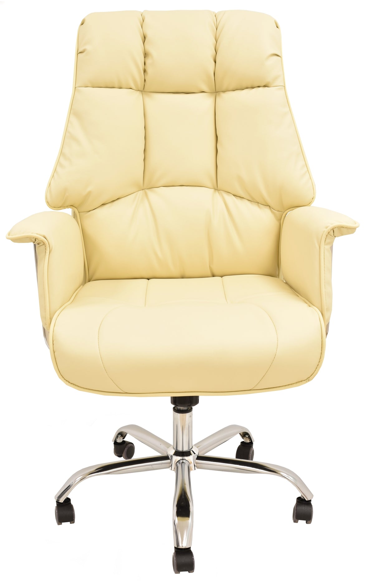 Sillón de oficina FIRENZE, alto, regulación de altura, mecanismo multifunción, similpiel beige