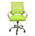 Sillón de oficina FISS NEW (M), blanco, regulación de altura, basculante, malla y tejido verde