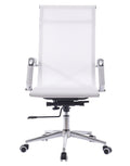 Sillón de oficina IGOR, alto, regulación de altura, basculante profundo, malla blanca