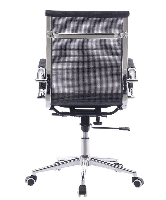 Sillón de oficina IGOR, giratorio, regulación de altura, basculante profundo, malla negra