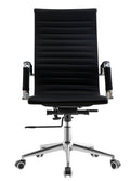 Sillón de oficina OLIVER, alto, regulación de altura, basculante profundo, similpiel negra