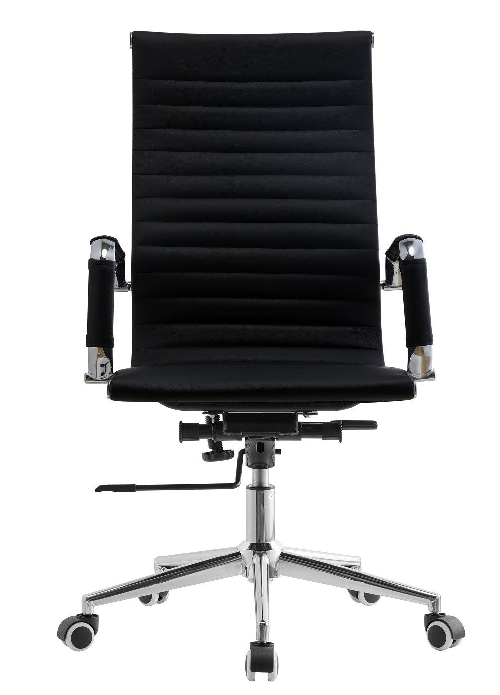 Sillón de oficina OLIVER, alto, regulación de altura, basculante profundo, similpiel negra