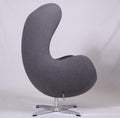 Sillón EG, fibra de vidrio, basculante, tapizado cachemir gris oscuro