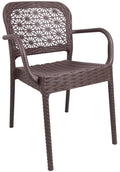 Sillón LATOJA, apilable, polipropileno marrón chocolate