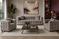 Sillón LORING, tejido velvet gris claro 25