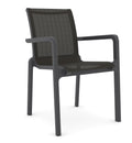 Sillón NEPTUNO, apilable, polipropileno y batyline antracita