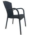 Sillón NESTOR, apilable, polipropileno antracita