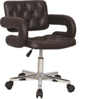Sillón PARADISE, giratorio, cromado, tapizado negro*