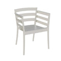 Sillón SALERNO, apilable, polipropileno gris pálido