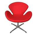 Sillón SW, tapizado en tejido cachemira rojo