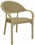 Sillón TORREMOLINOS, apilable, patas metálicas, polipropileno moka