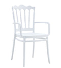 Sillón WEDDING, apilable, polipropileno blanco