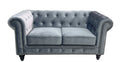 Sofá CHESTER PREMIUM, 2 plazas, tapizado velvet gris