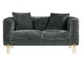 Sofá LARIOS, 2 plazas, tejido corduroy gris