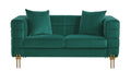 Sofá LARIOS, 2 plazas, tejido velvet verde oscuro 42
