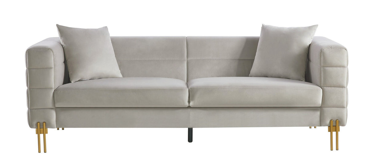 Sofá LARIOS, 3 plazas, tejido velvet gris claro 25