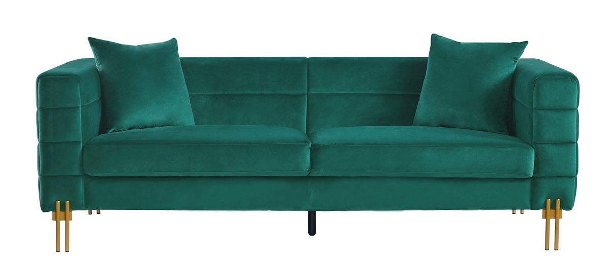 Sofá LARIOS, 3 plazas, tejido velvet verde oscuro 42