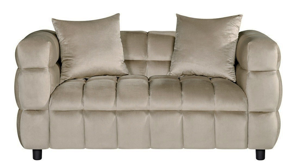 Sofá LORING, 2 plazas, tejido velvet gris claro 25