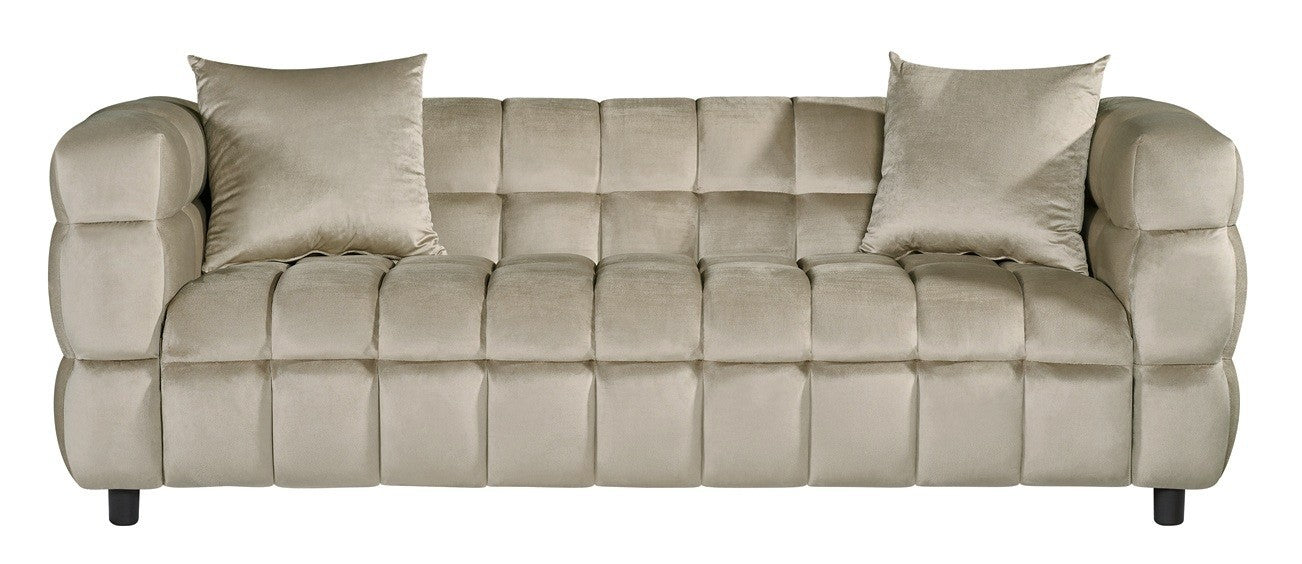 Sofá LORING, 3 plazas, tejido velvet gris claro 25