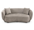 Sofá Rachel, 3 plazas, tejido velvet gris claro 25