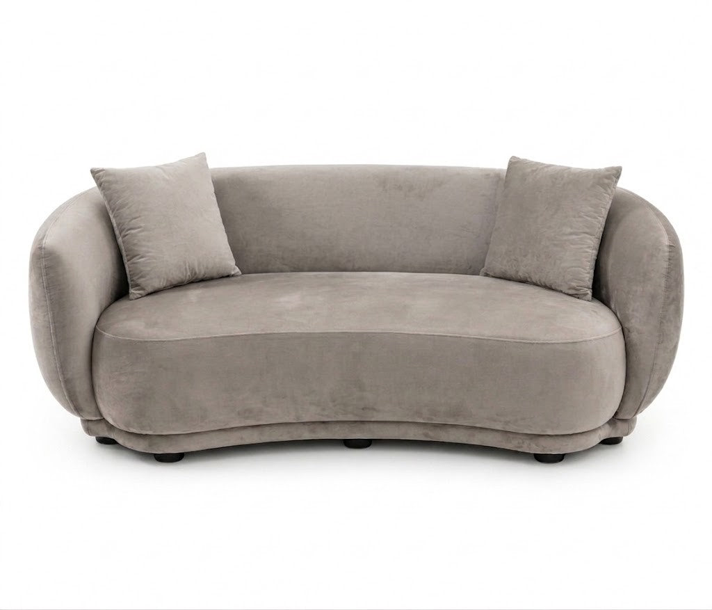 Sofá Rachel, 3 plazas, tejido velvet gris claro 25