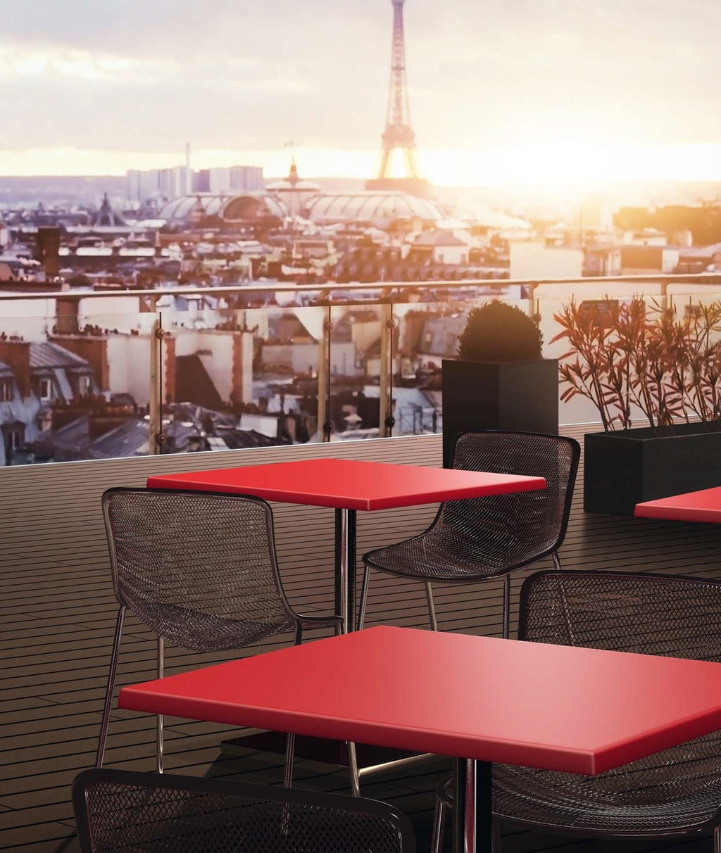 Tablero de mesa Werzalit Alemania, ROJO 328, 70 x 70 cms*