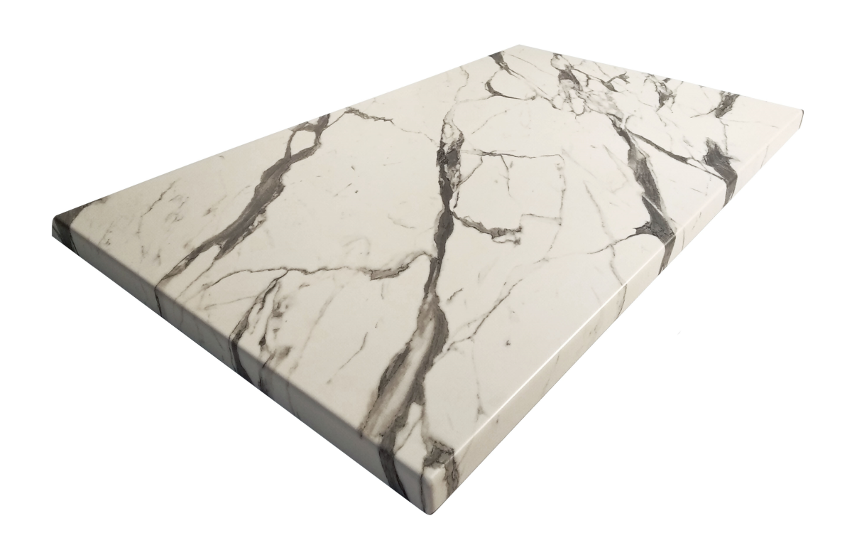 Tablero de mesa Werzalit WER-FANTASY, Mármol Ayfon 5657, 110 x 70 cms