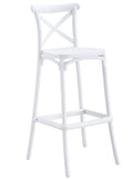 Taburete CORFÚ, tratamiento anti UV, polipropileno blanco