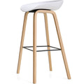 Taburete DANTE NEW (SU), metal, polipropileno blanco