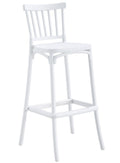 Taburete MILOS, tratamiento anti UV, polipropileno blanco