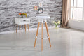 Taburete OTILIO NEW, madera, polipropileno blanco