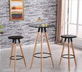 Taburete OTILIO NEW, madera, polipropileno negro
