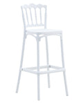 Taburete WEDDING, tratamiento anti UV, polipropileno blanco